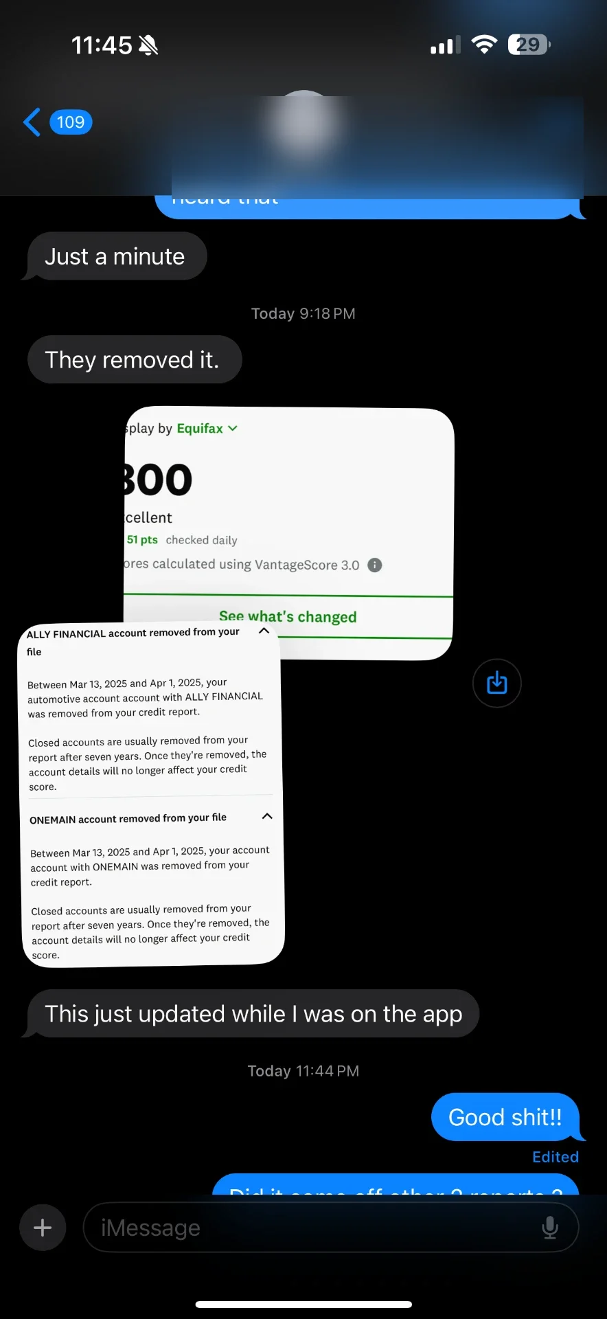 Client credit report proof 9